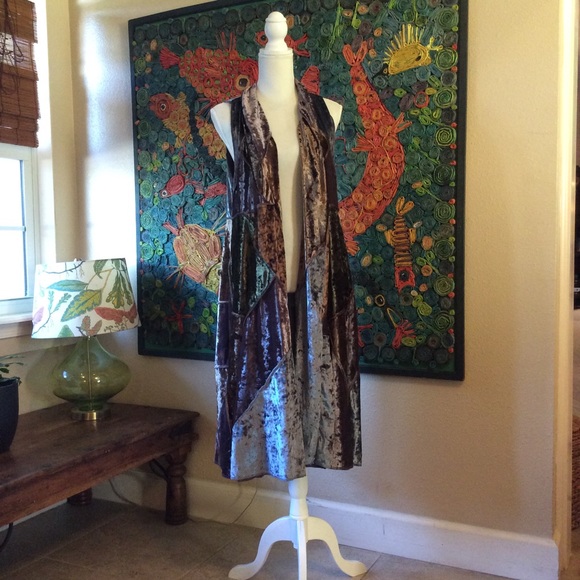 Anthropologie Dor Dor Couture Jackets & Blazers - ANTHROPOLOGIE DOR DOR COUTURE Velvet Boho Duster M